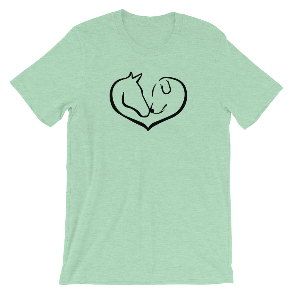 "Easily distracted by Horses and Dogs." Women's Classic Tee