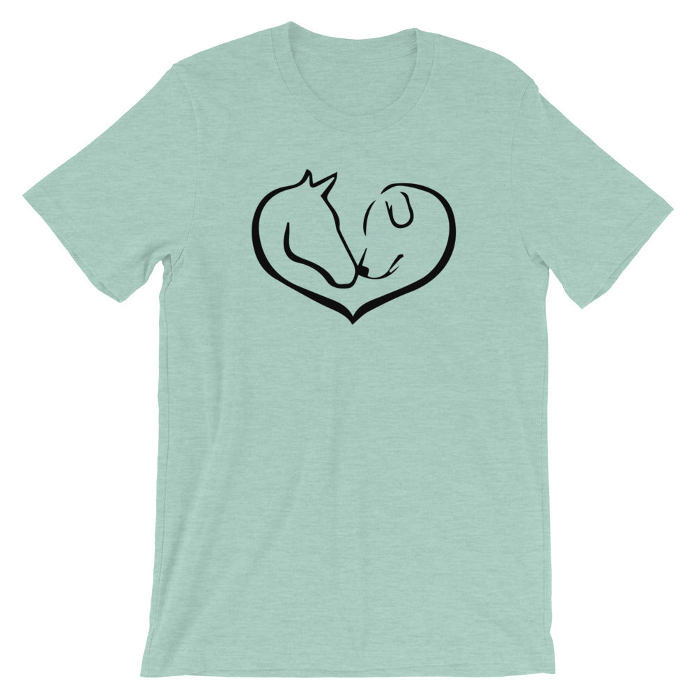 "Easily distracted by Horses and Dogs." Women's Classic Tee